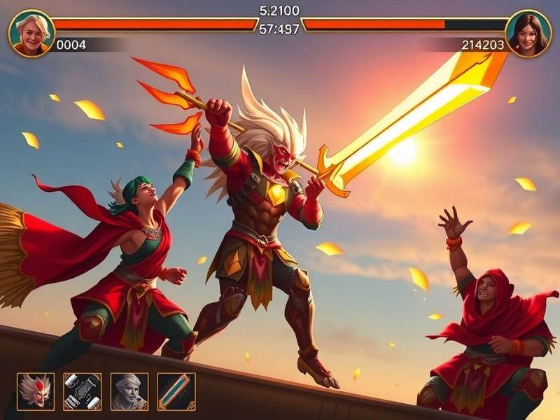 Indian Players Celebrating Fiery Sword Titan Victory